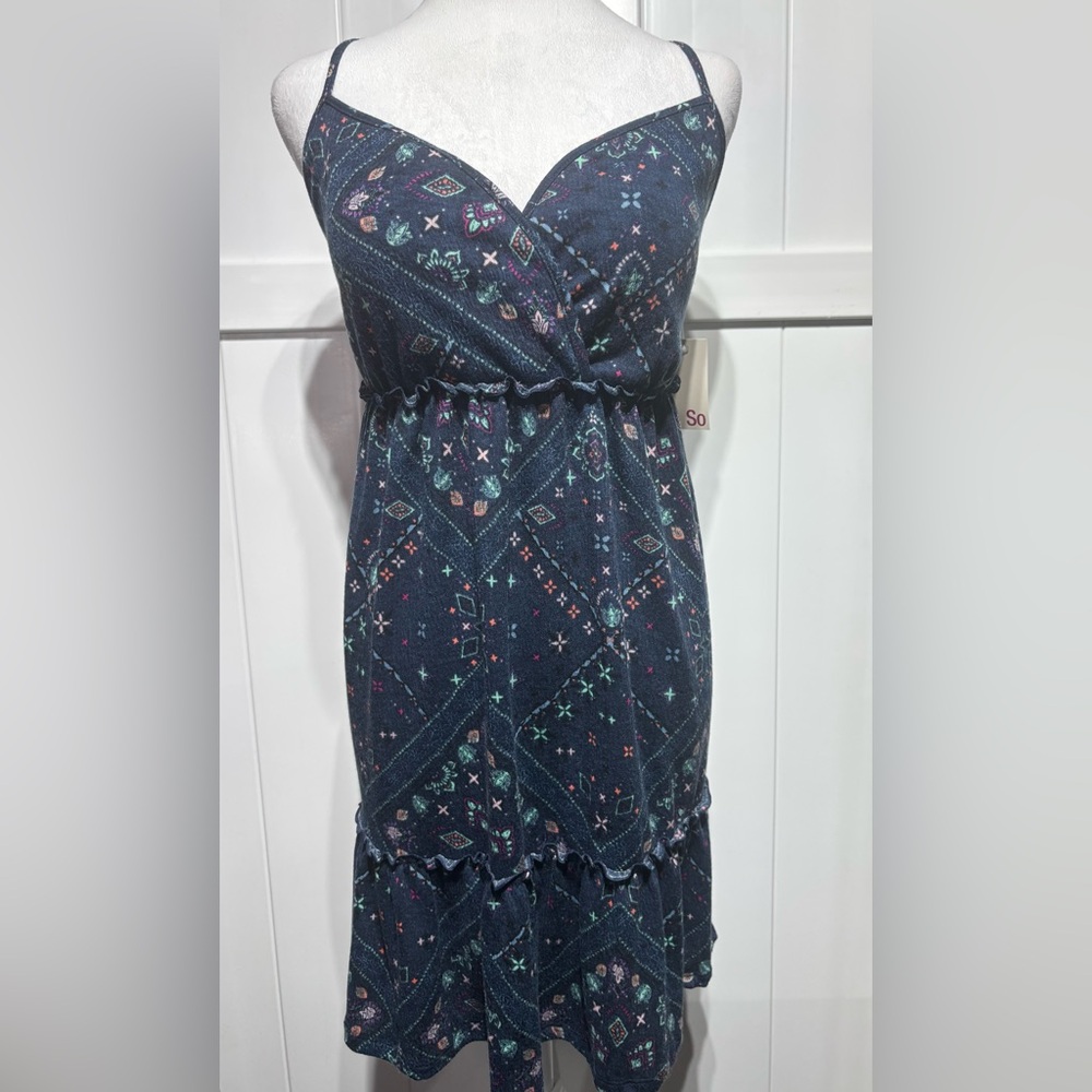 NWT So blue tie back midi dress